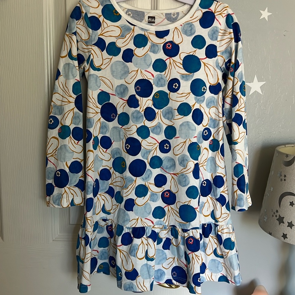 Tea Collection Blue Dress with pattern